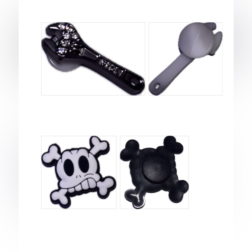 NWOT Skull & Diamond Wrench Croc Charms